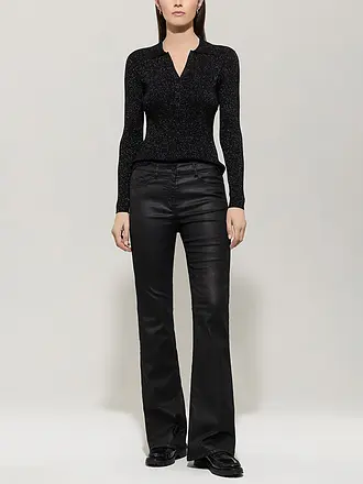 LUISA CERANO | Hose in Lederoptik Flared Fit | 